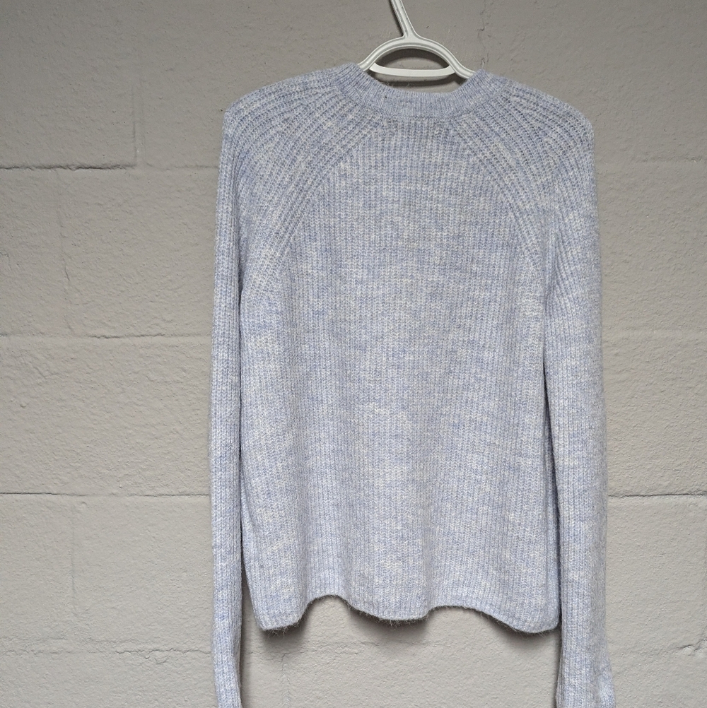 NWT Evereve Millie Shaker Pullover Sweater Light Blue Size L - Picture 7 of 10